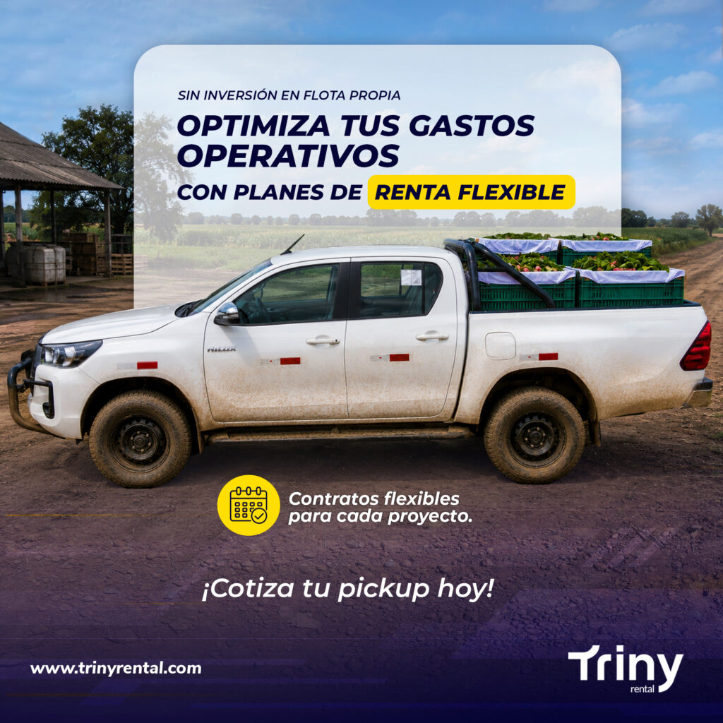 Pickup en renta flexible para empresas, una solución para optimizar gastos operativos sin invertir en flota propia